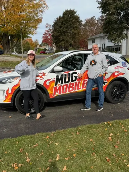 A fan photo of the Mugmobile, sent in by Brent Wallace